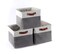 3 Pieces Storage Baskets for Shelves Closet Bins - Large Fabric Rectangle Storage Bin Basket for Organizing Decorative Linen Closet Organization Foldable Clothes Organizer Shelf Cube Totes Containers Boxes